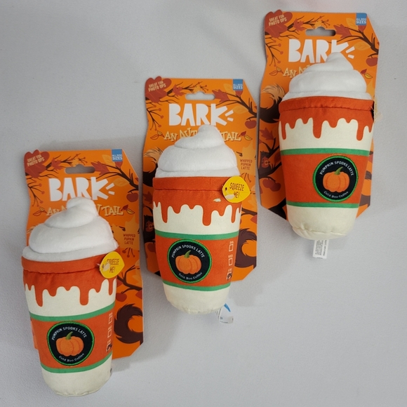 Bark Other - (3) BARK Whipped Pumpkin Latte Dog Toy